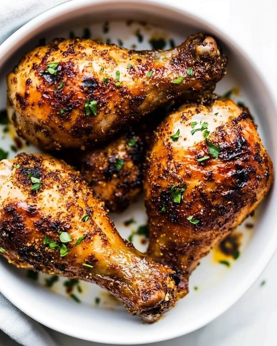Delicious Crispy Air Fryer Chicken Legs (Drumsticks) shot