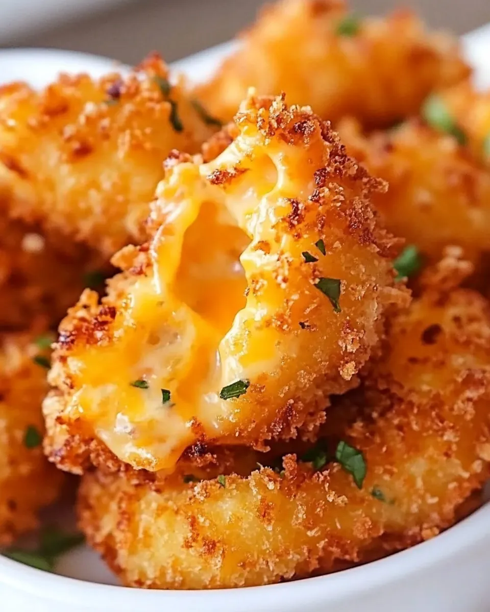 Savory Crispy Queso Bites shot