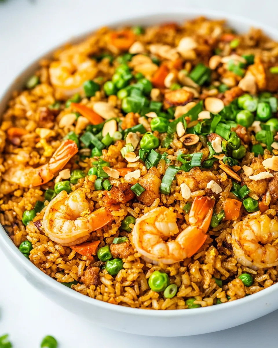 Delicious Crispy Shrimp Fried Rice shot