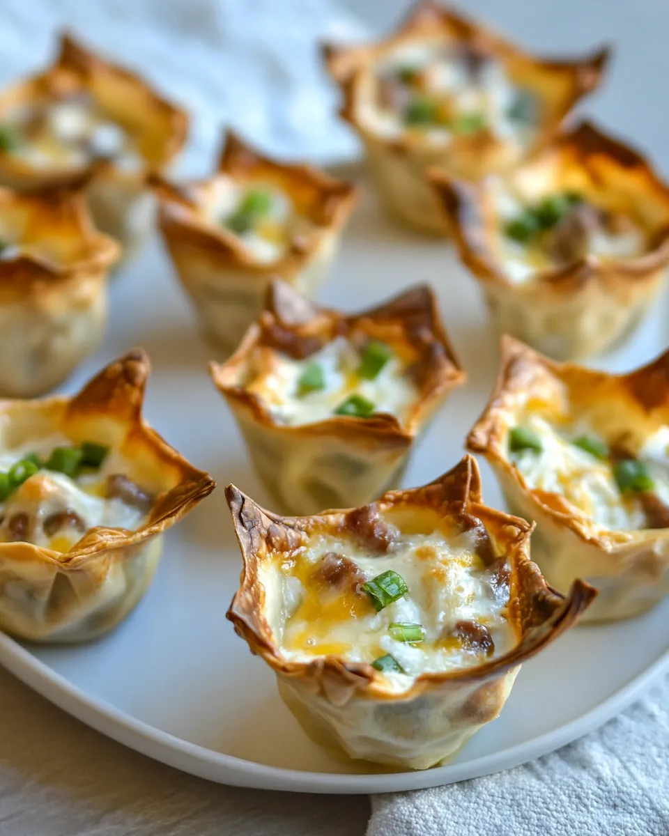 Delicious Crispy Southwestern Cream Cheese Wonton Cups image
