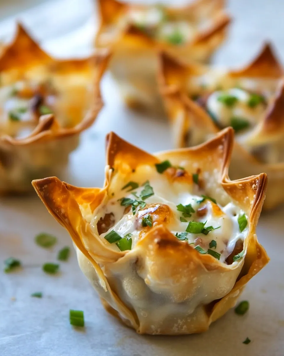 Easy Crispy Southwestern Cream Cheese Wonton Cups recipe photo