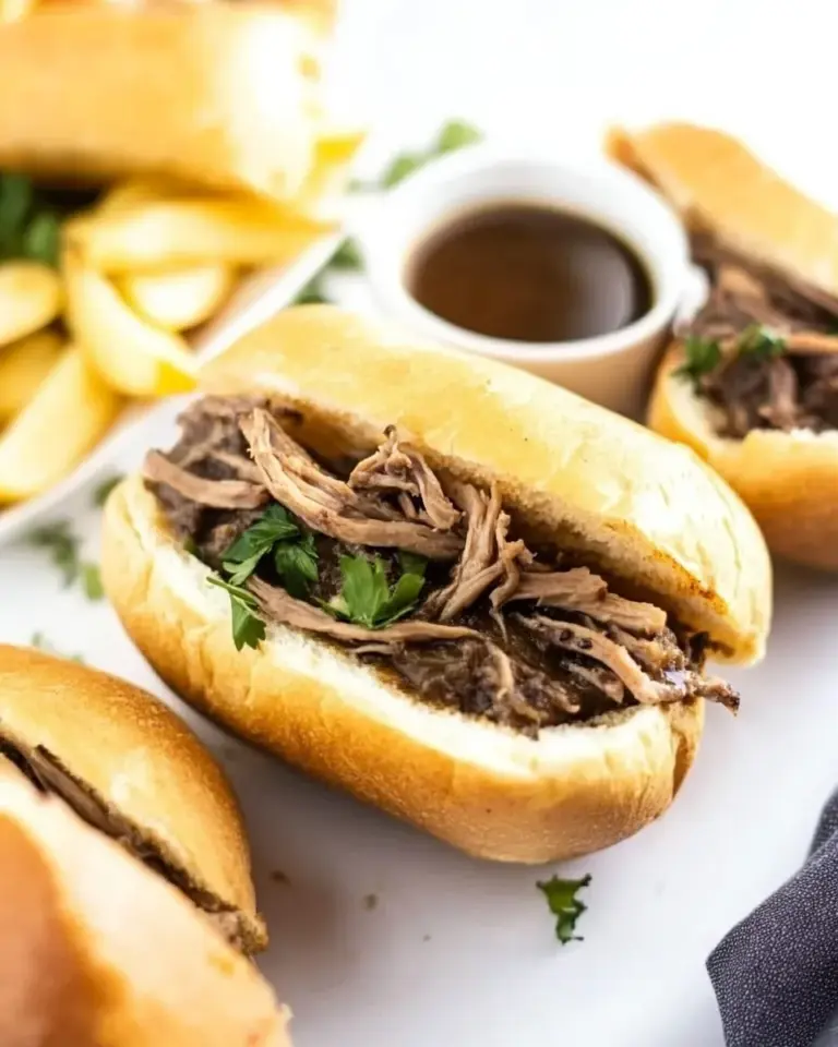 Homemade Crock Pot French Dip Sandwiches photo