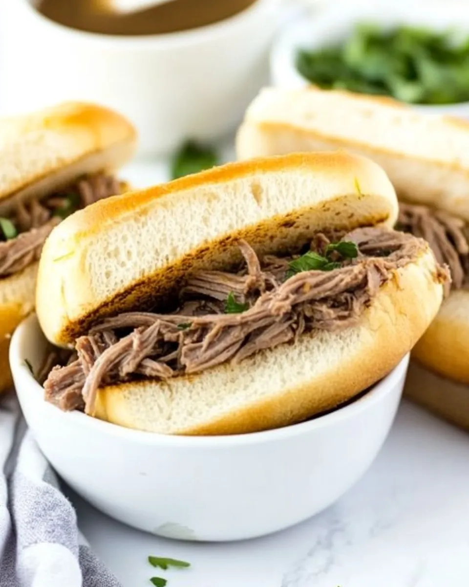 Classic Crock Pot French Dip Sandwiches image