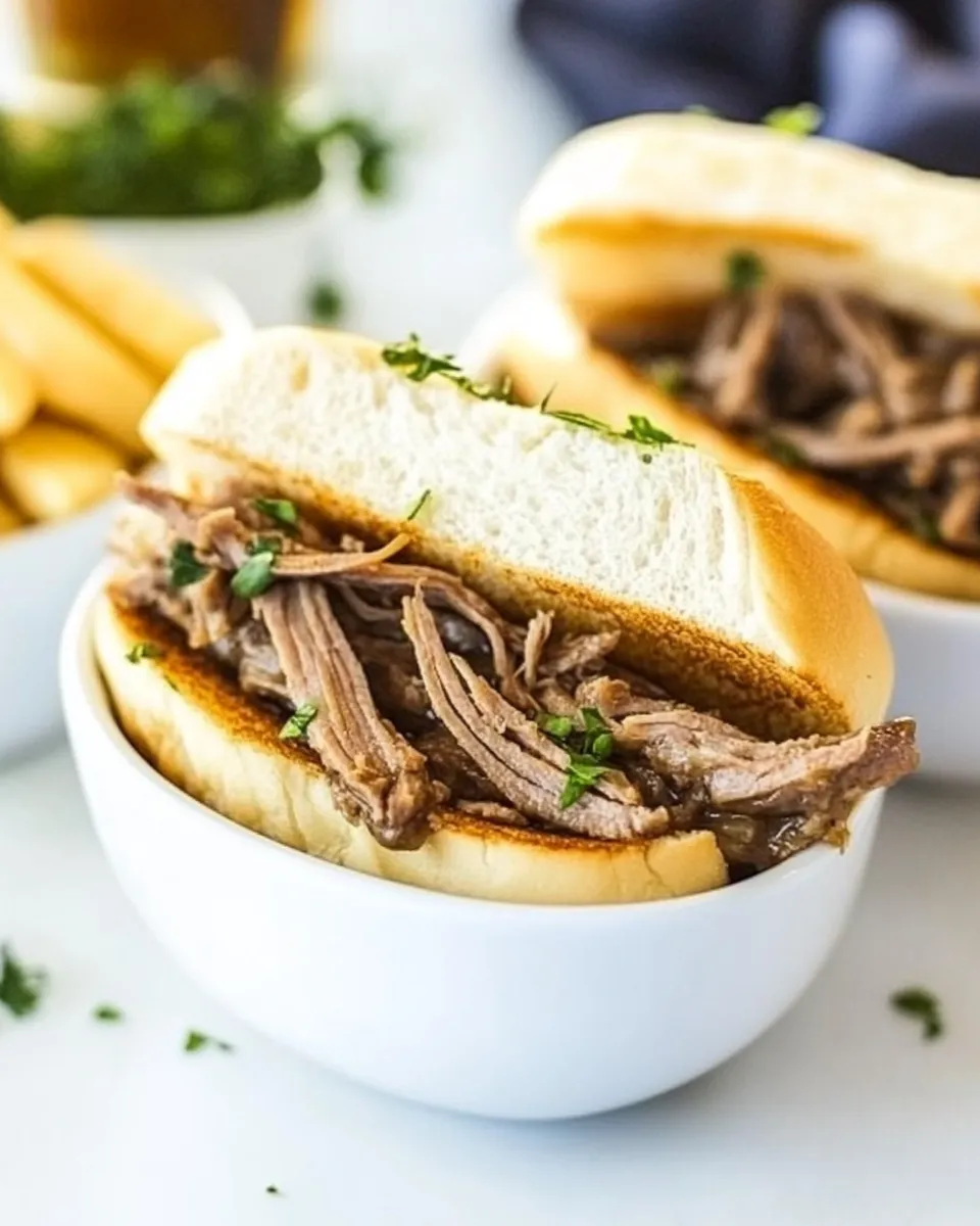 Easy Crock Pot French Dip Sandwiches recipe photo