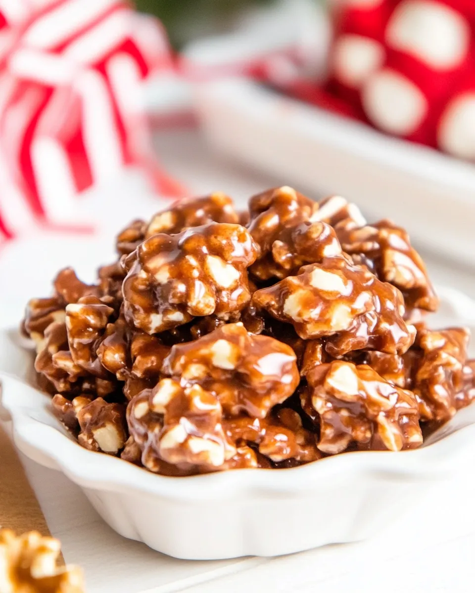 Delicious Crock Pot Nut Clusters shot