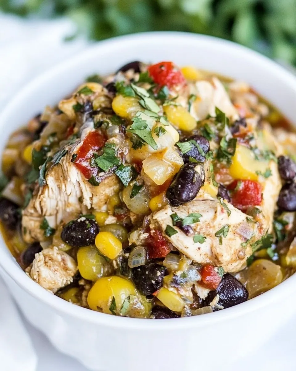 Delicious Crock Pot Southwest Chicken shot