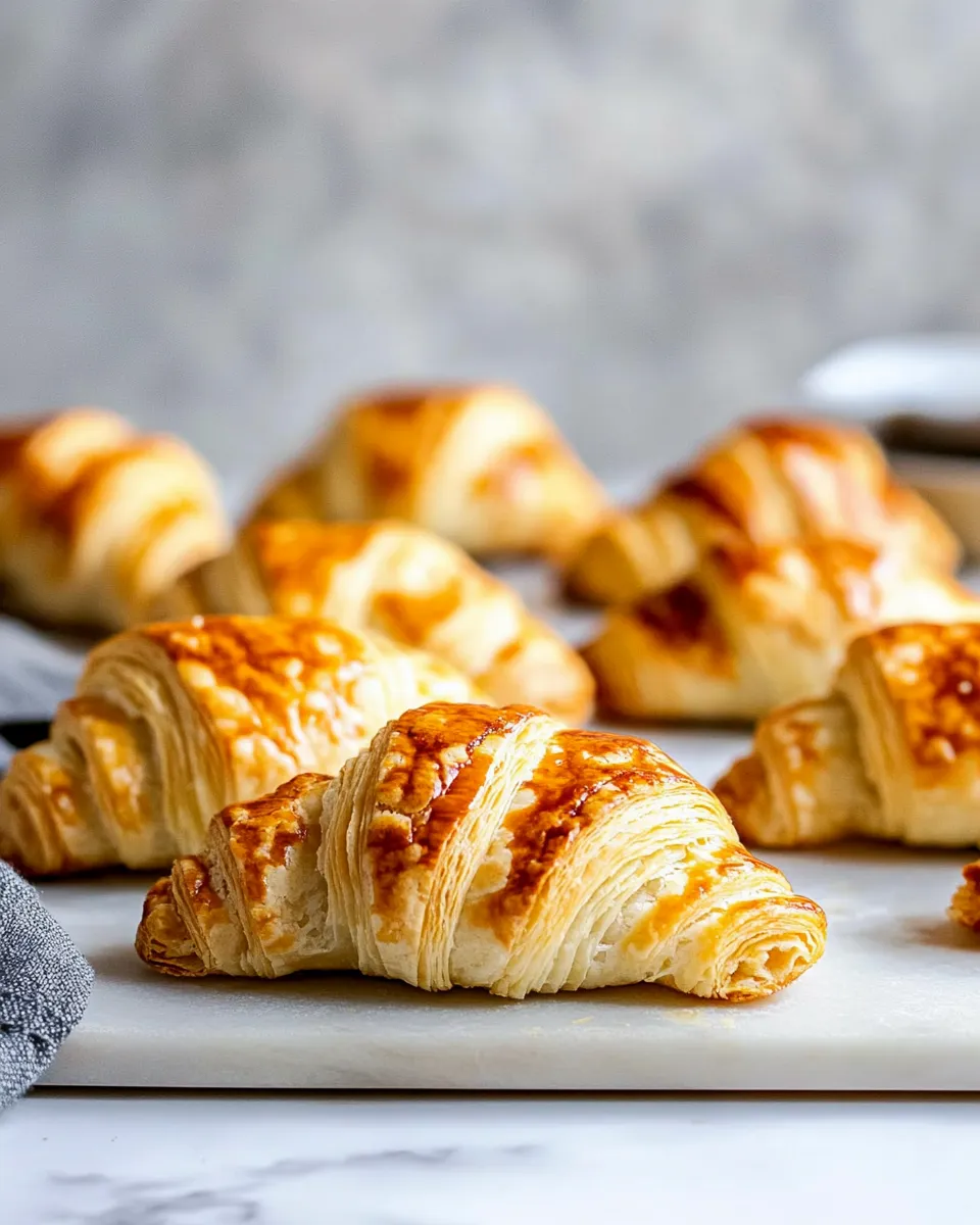 Delicious Croissants shot