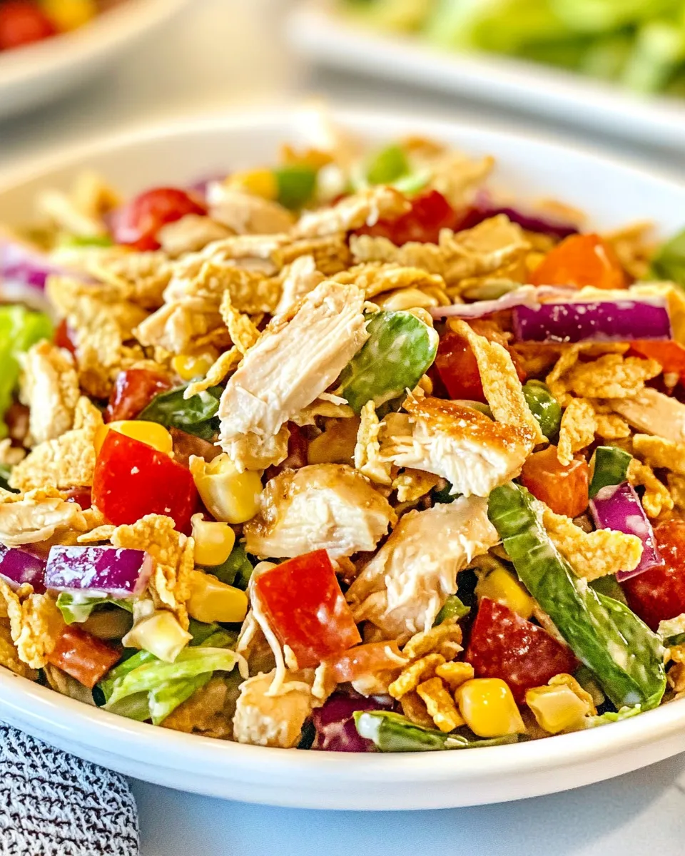 Delicious Crunchy Chicken Salad shot