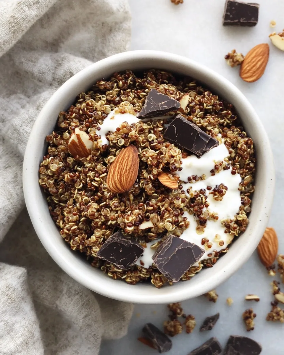 Perfect Crunchy Quinoa, Toasted Almond and Dark Chocolate Brown Butter Granola. image