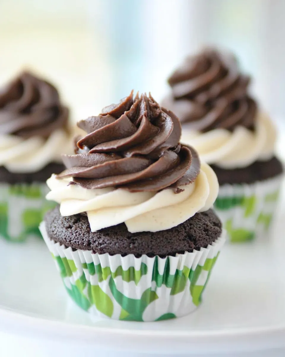 Homemade Dark Chocolate Banana Cupcakes photo