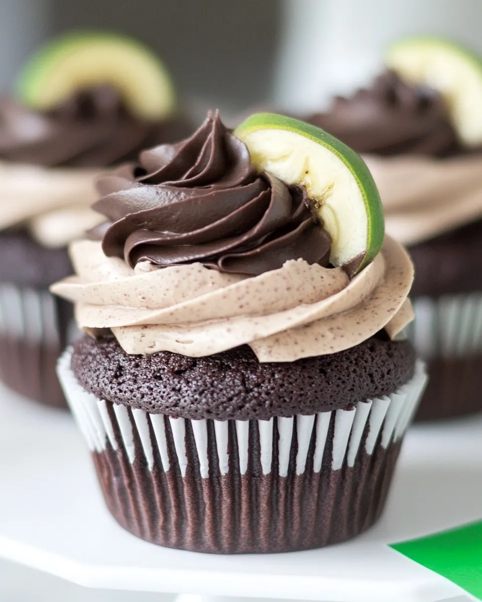 Easy Dark Chocolate Banana Cupcakes recipe photo