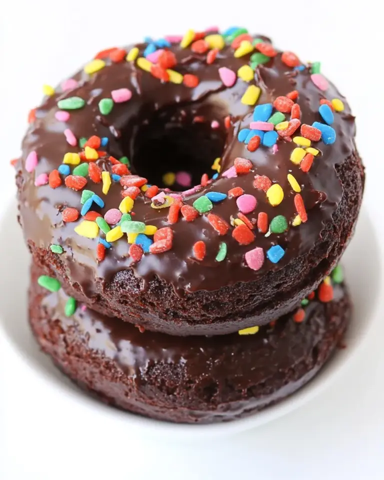 Homemade Double Chocolate Cake Donuts photo