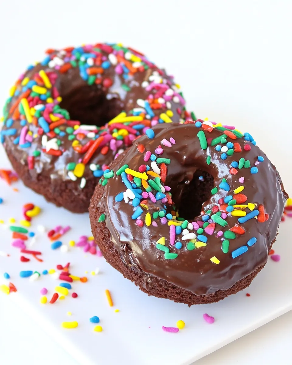 Best Double Chocolate Cake Donuts shot
