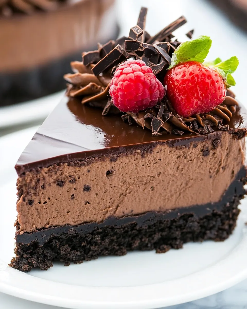 Delicious Double Chocolate Cheesecake Recipe dish photo
