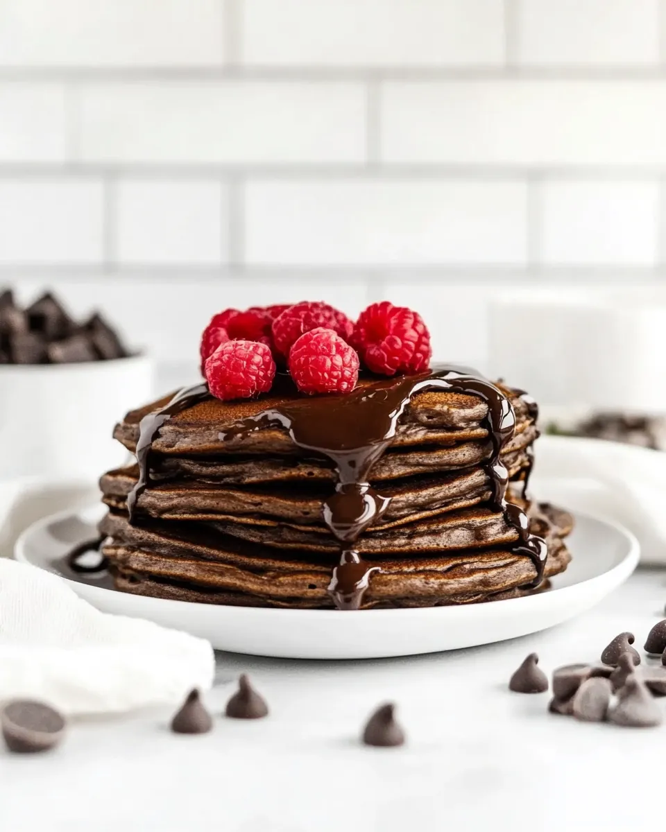 Easy Double Chocolate Pancakes recipe photo