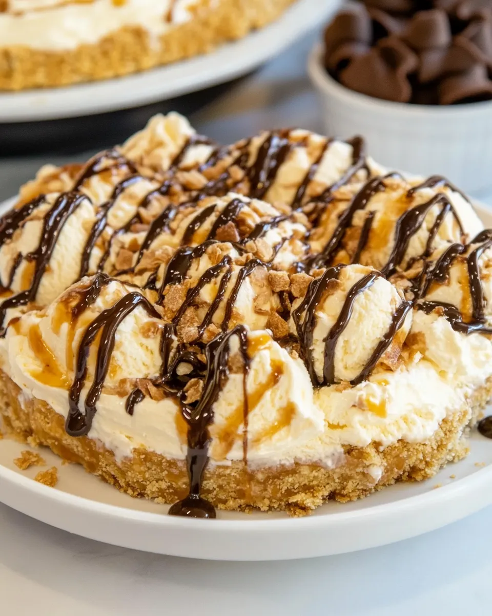 Homemade Dulce de Leche Ice Cream Pie photo
