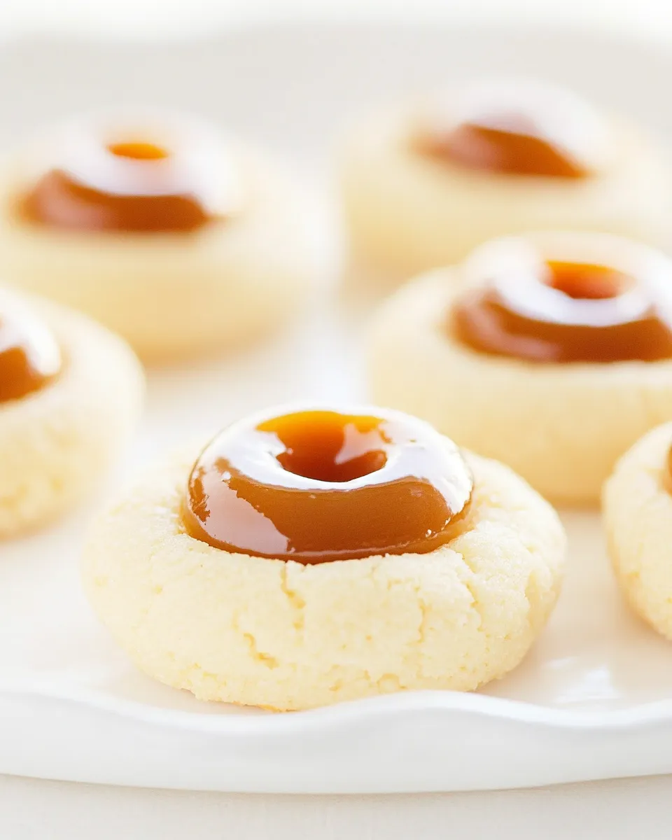 Easy Dulce de Leche Shortbread Thumbprint Cookies recipe photo