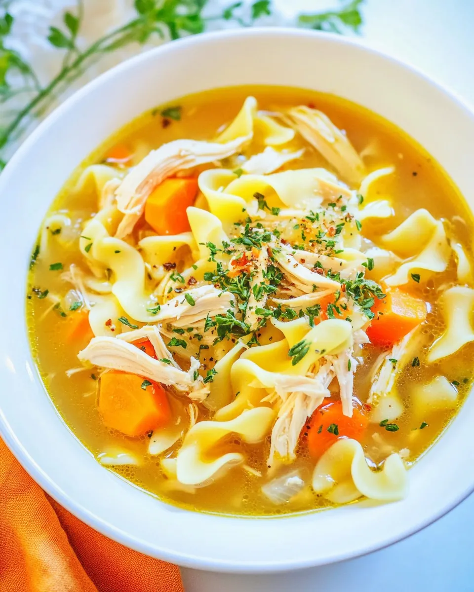Quick Easy 30-Minute Homemade Chicken Noodle Soup shot