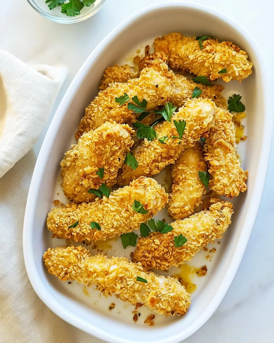 Quick Easy Baked Chicken Tenders shot