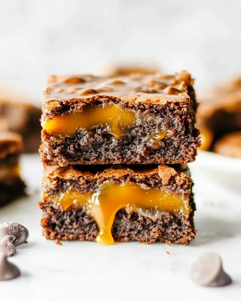 Homemade Easy Caramel Brownies (Made with Cake Mix!) photo