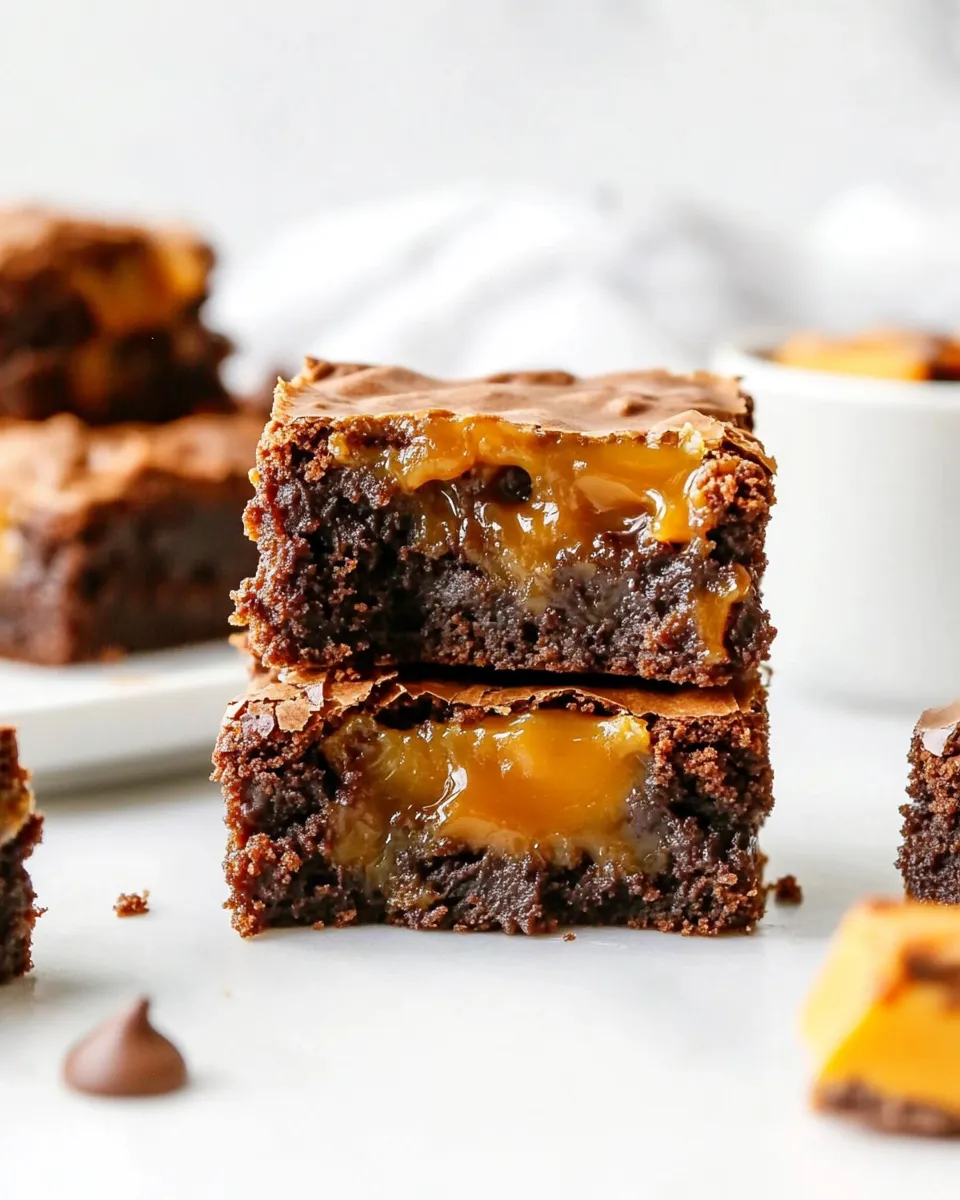 Quick Easy Caramel Brownies (Made with Cake Mix!) recipe photo
