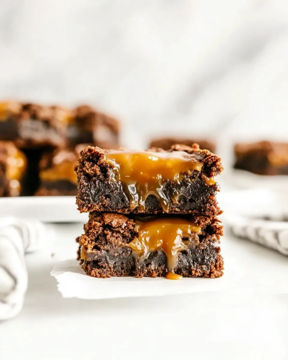 Classic Easy Caramel Brownies (Made with Cake Mix!) dish photo