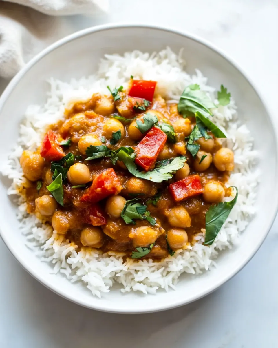 Delicious Easy Chickpea Coconut Curry recipe photo