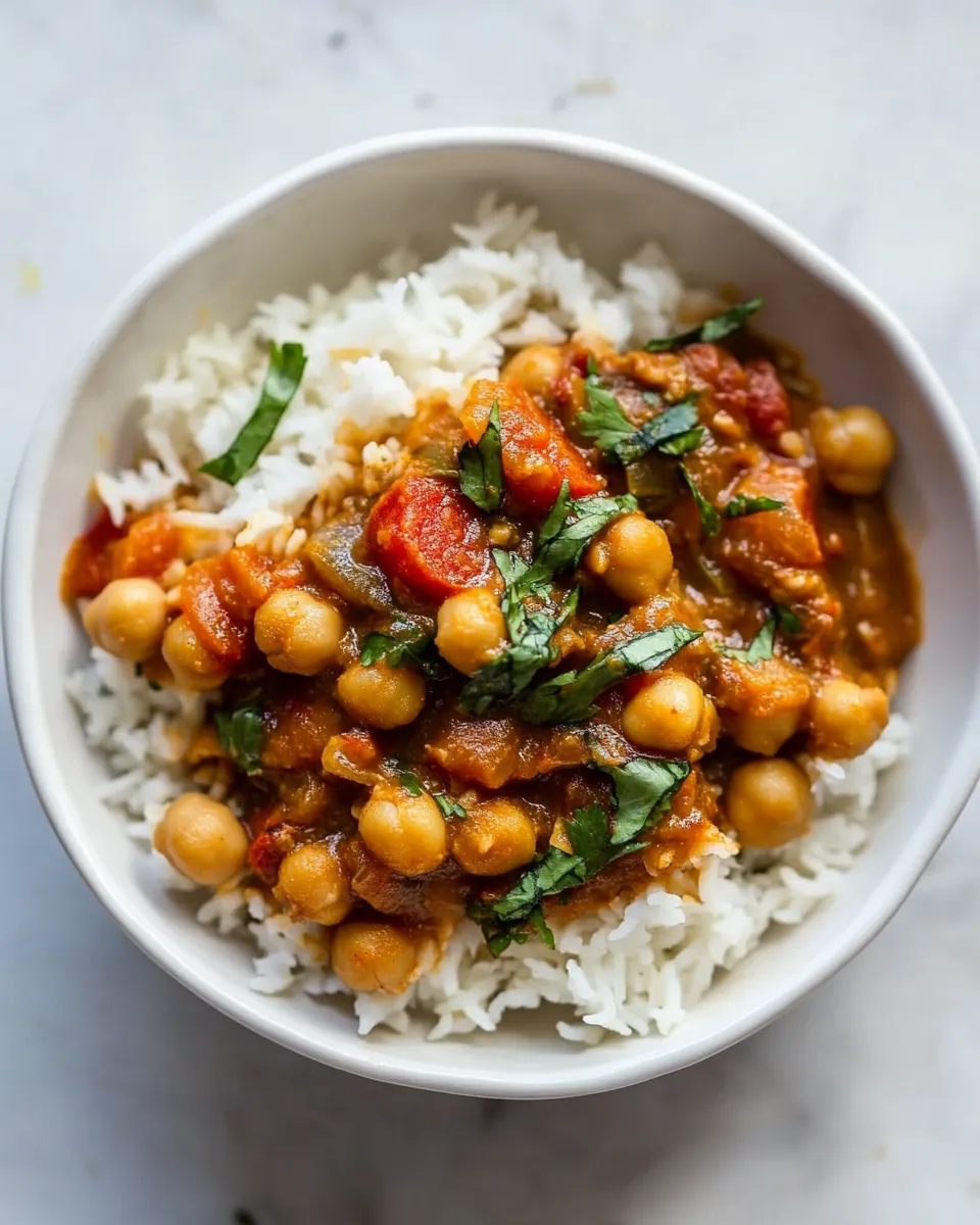 Quick Easy Chickpea Coconut Curry shot