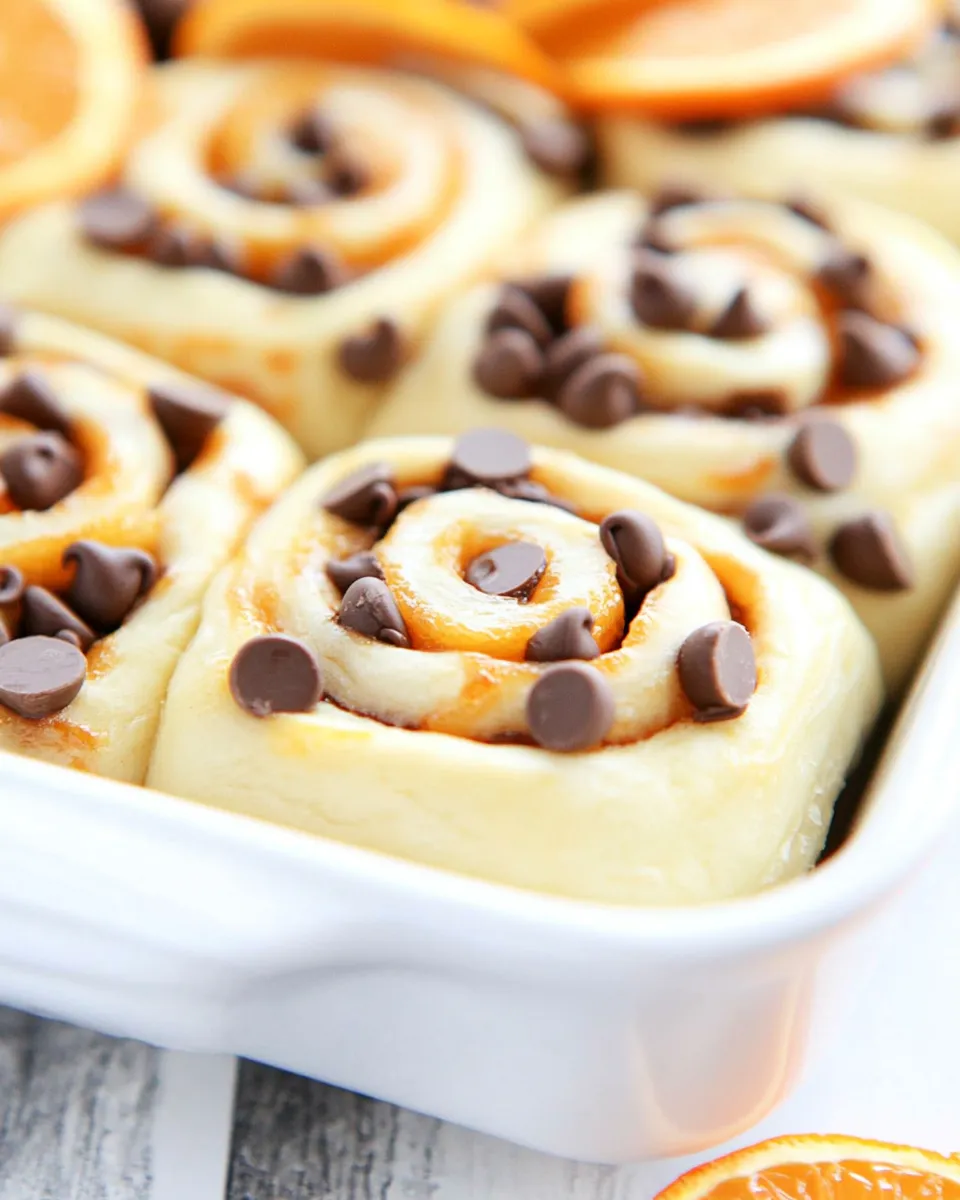 Homemade Easy Chocolate Chip Orange Sweet Rolls photo