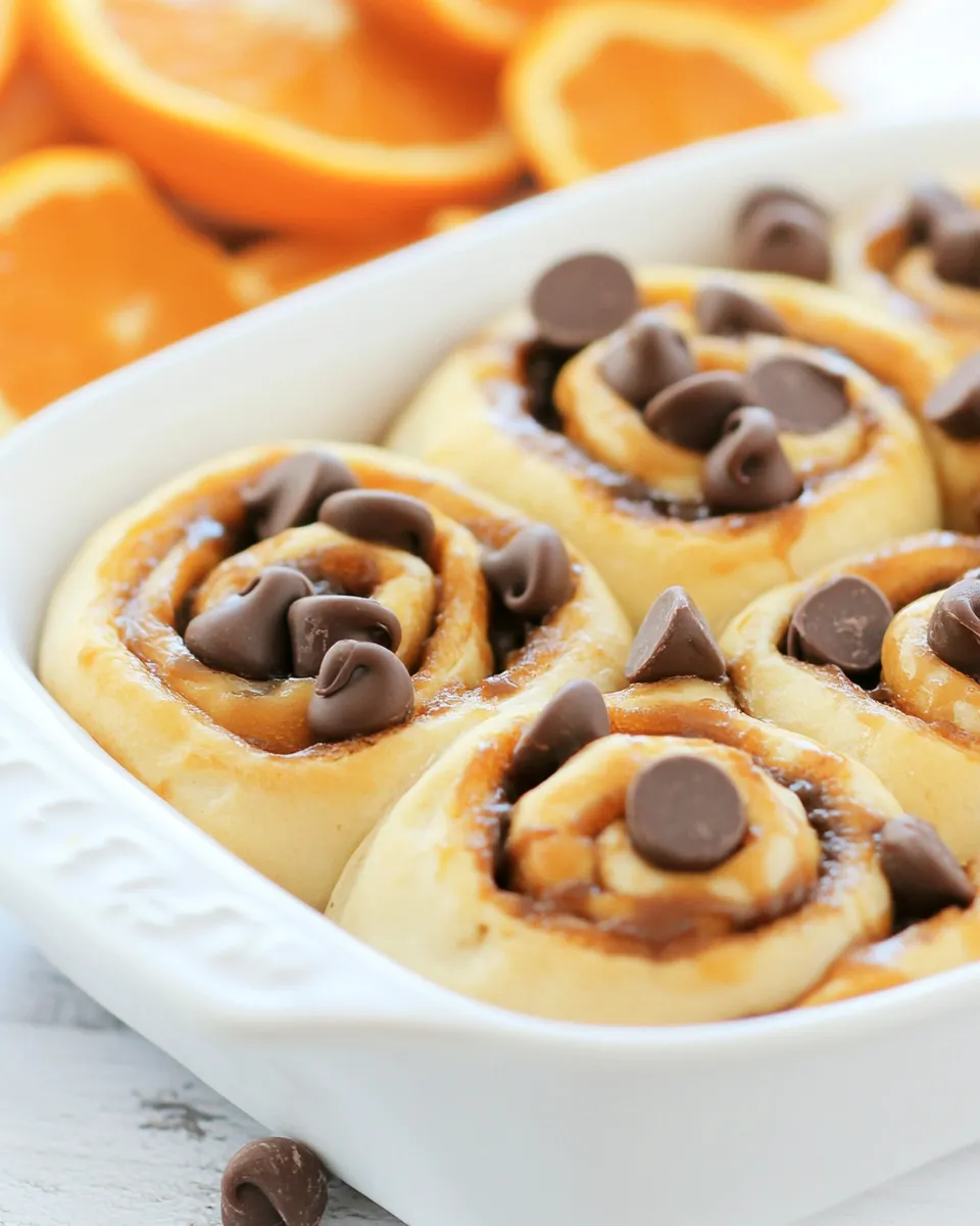 Classic Easy Chocolate Chip Orange Sweet Rolls image