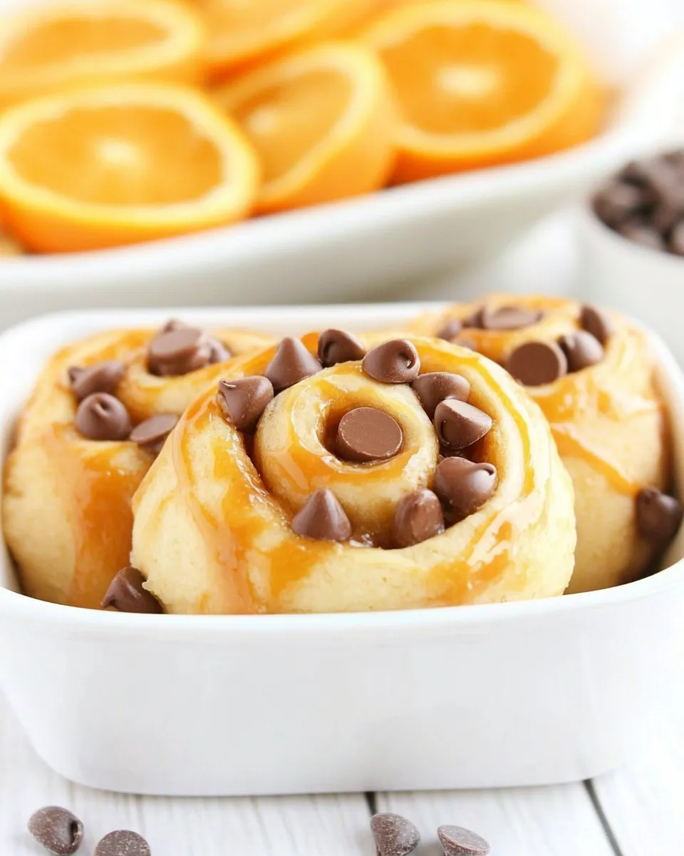 Delicious Easy Chocolate Chip Orange Sweet Rolls recipe photo