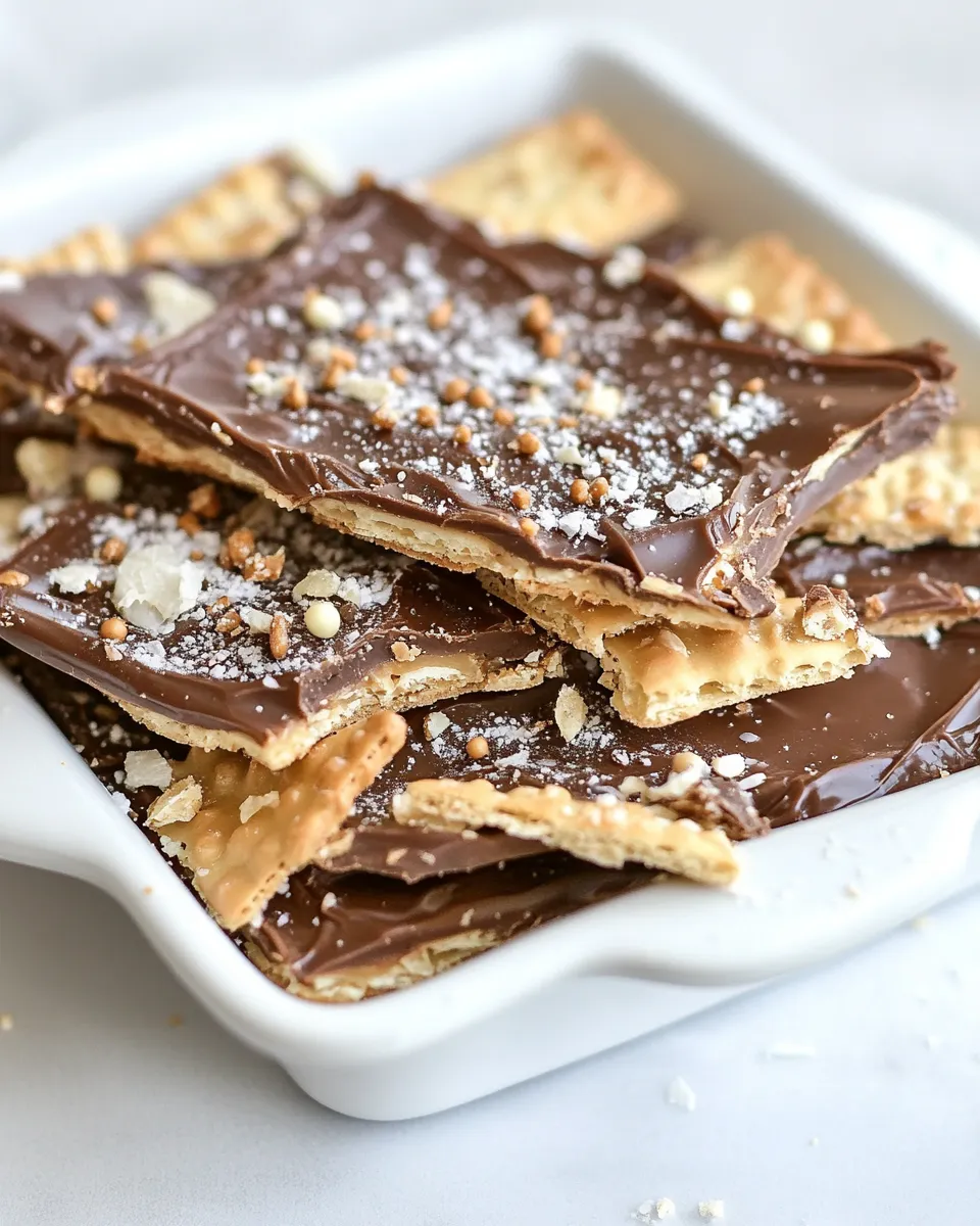 Classic Easy Cracker Toffee Recipe image