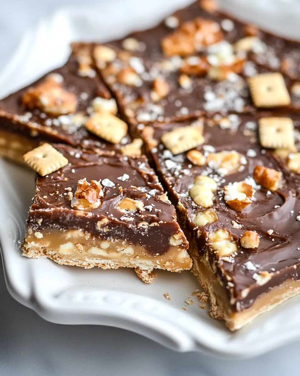 Delicious Easy Cracker Toffee Recipe shot