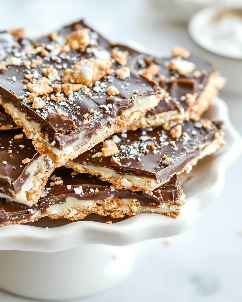 Quick Easy Cracker Toffee Recipe recipe photo