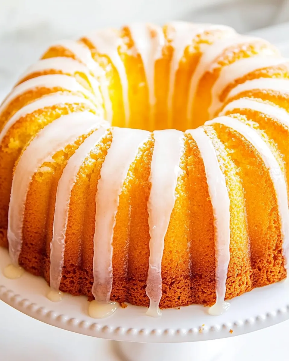 Quick Easy Glazed Pound Cake shot