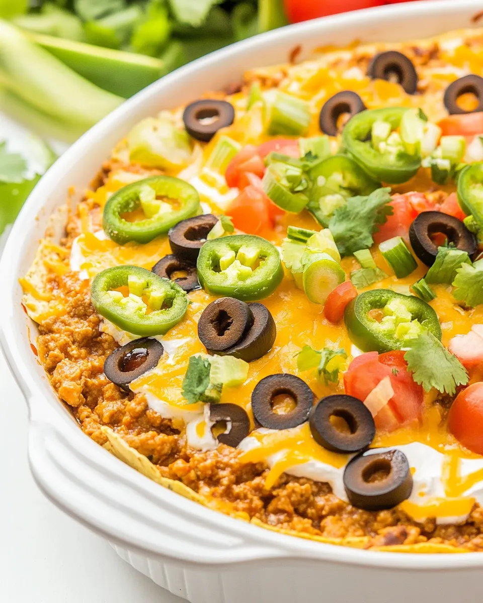 Quick Easy Taco Dip shot