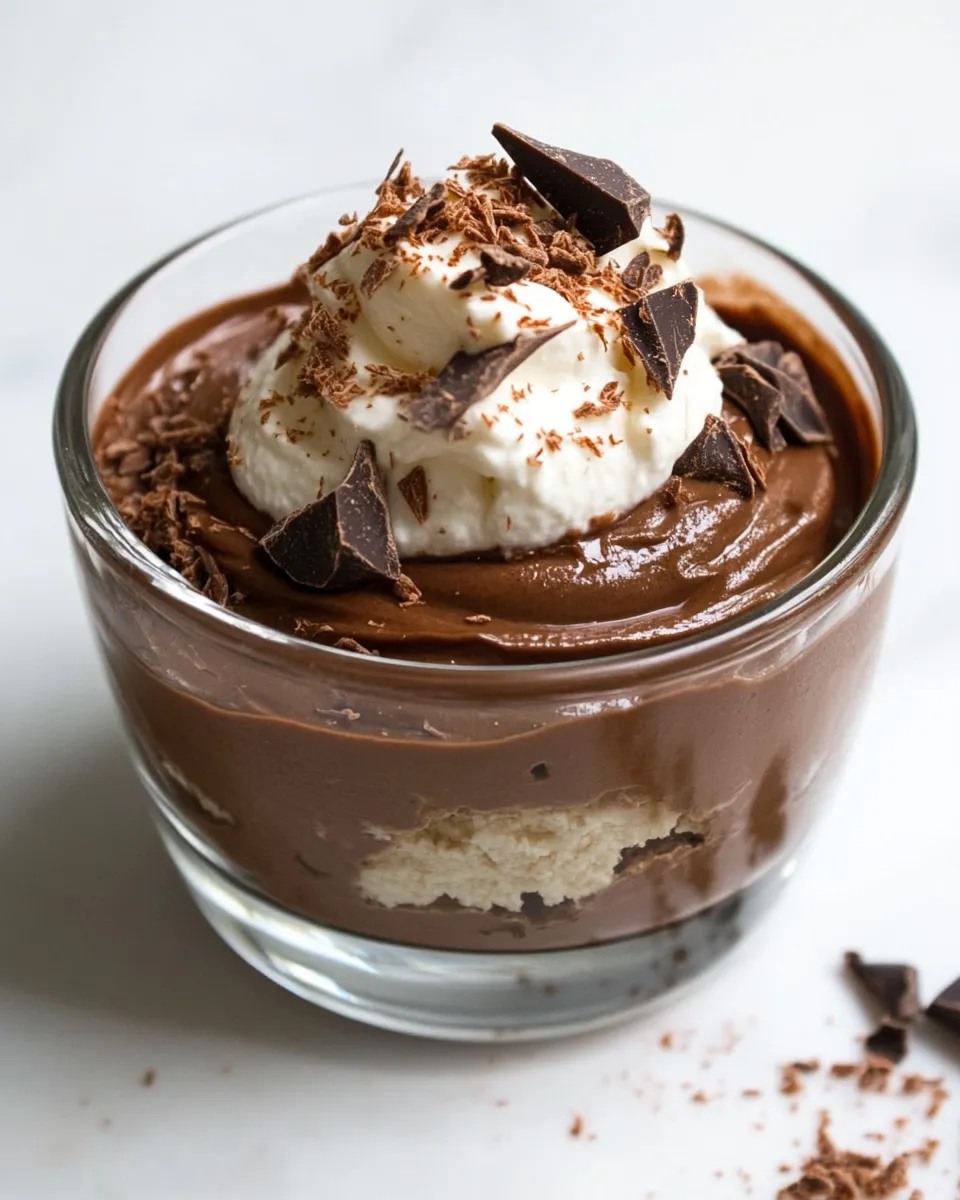 Quick Easy Tofu Chocolate Mousse shot