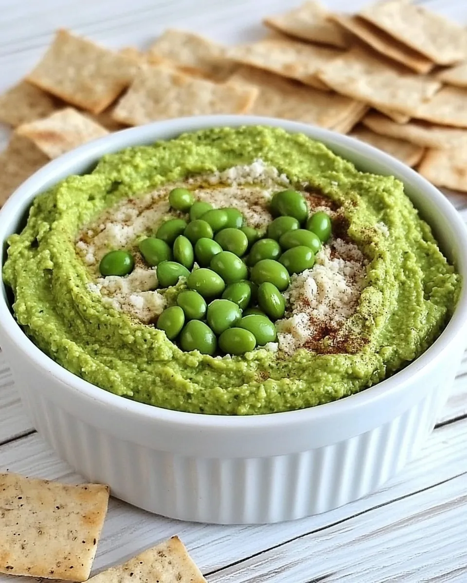 Easy Edamame Basil Hummus recipe photo