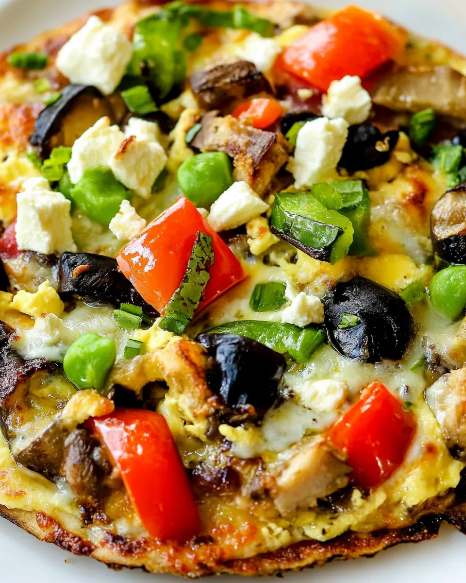 Classic Egg-Crust Vegetarian Breakfast Pizza image