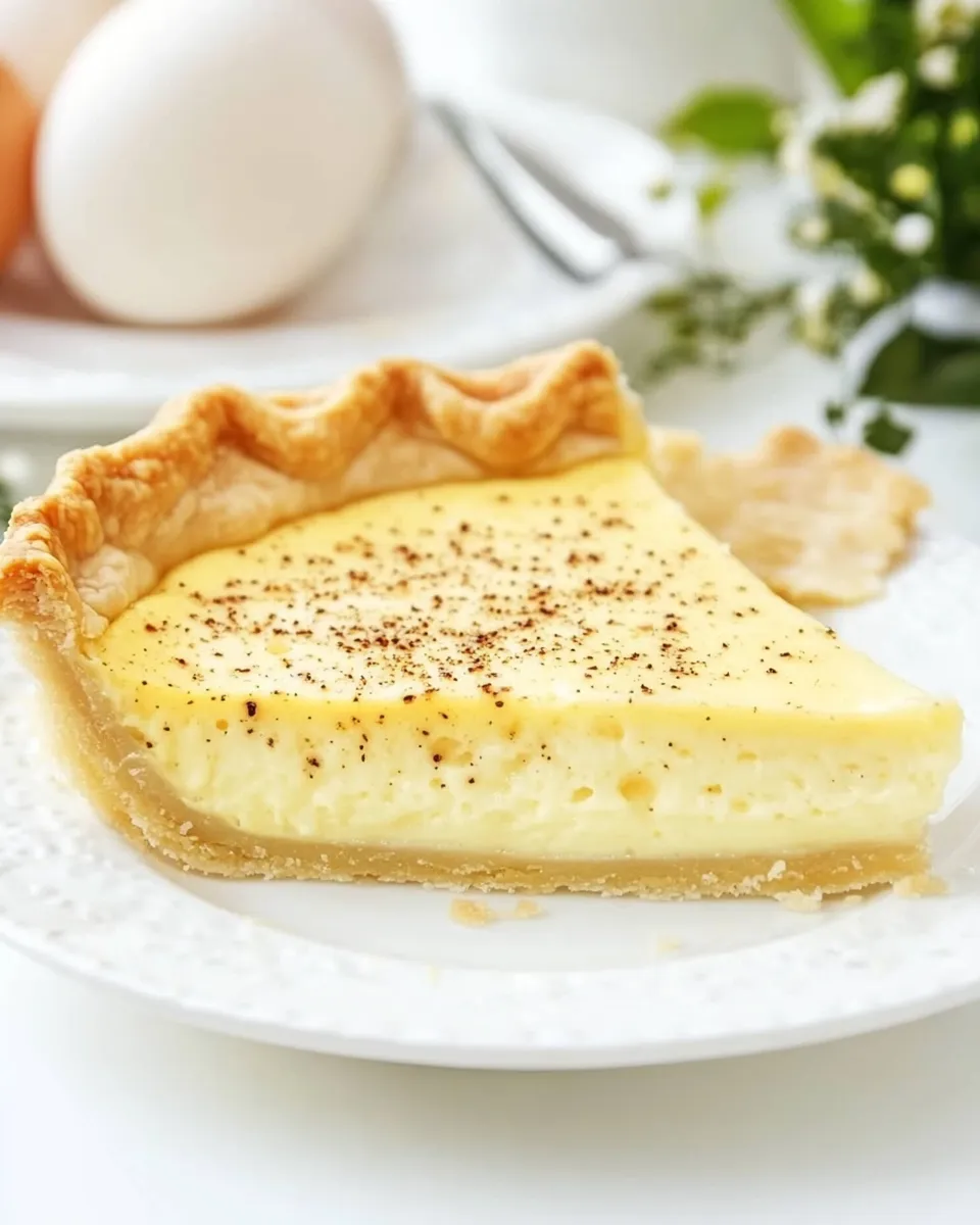 Easy Egg Custard Pie recipe photo