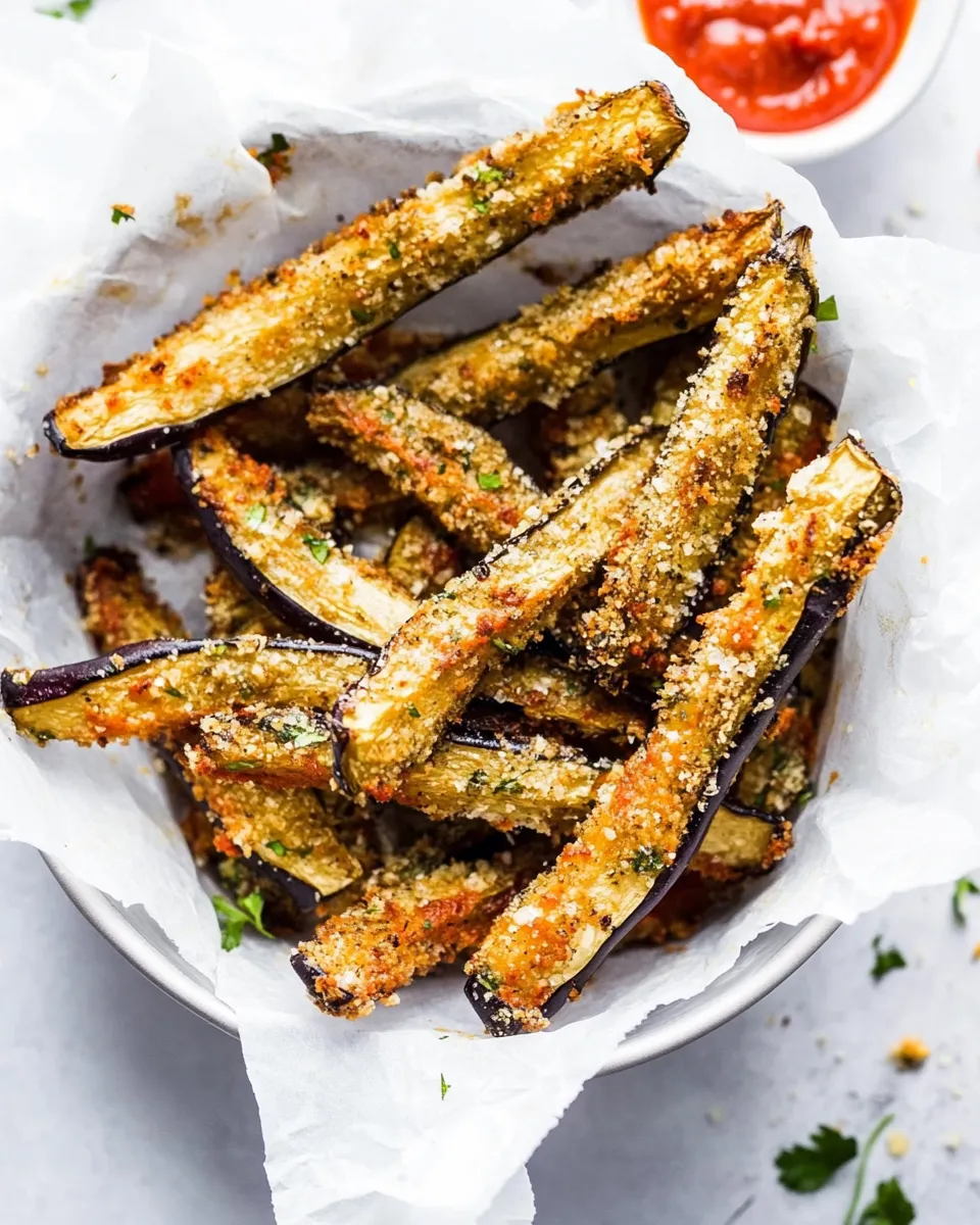 Delicious Eggplant Sticks (Baked or Air Fryer) image