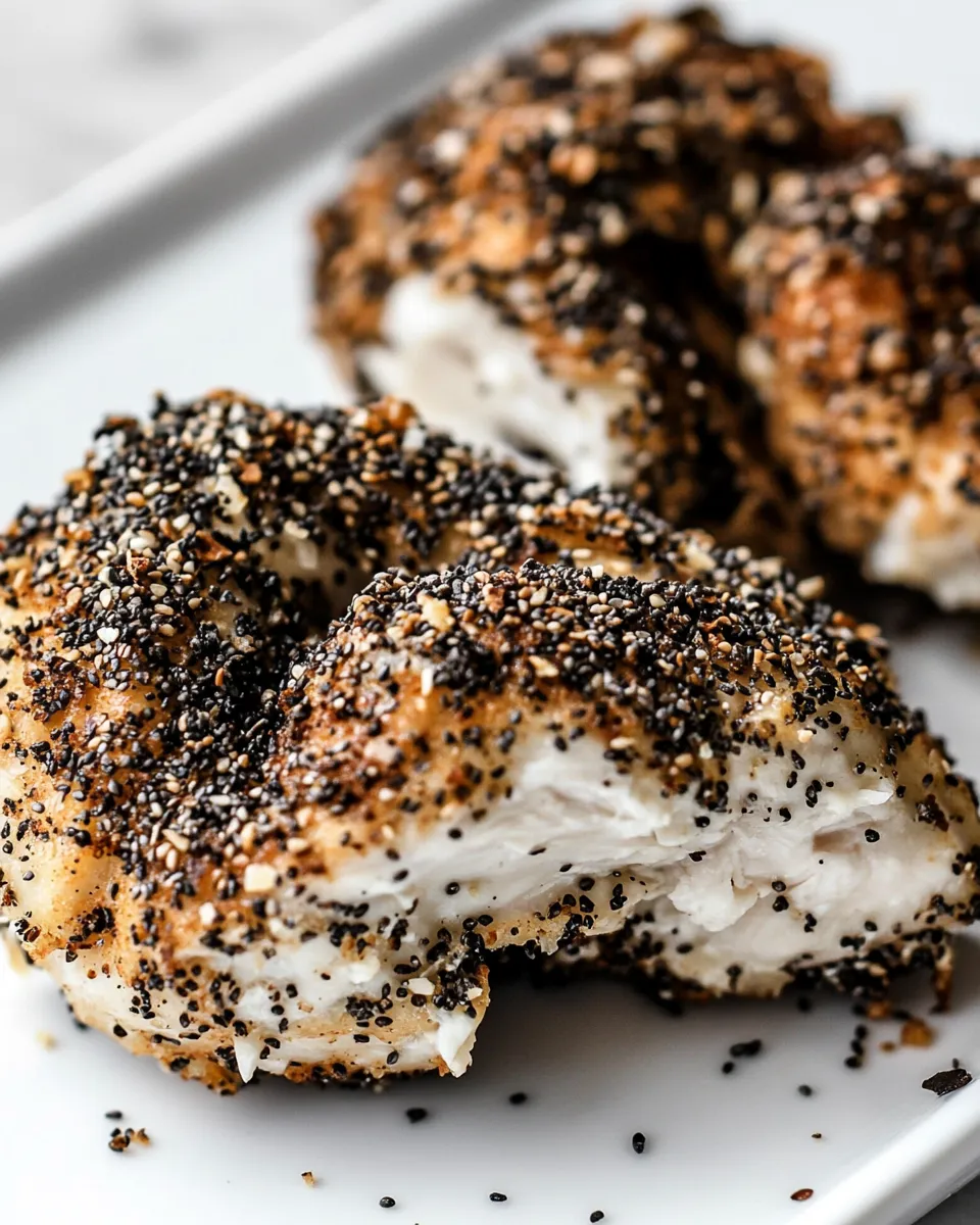 Savory Everything Bagel Chicken shot