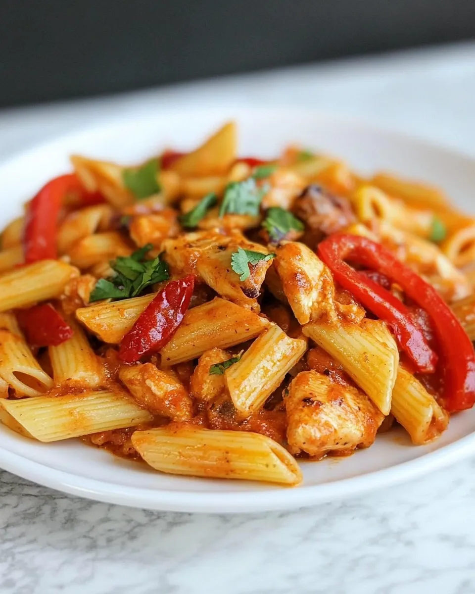 Easy Fajita Chicken and Enchilada Pasta photo