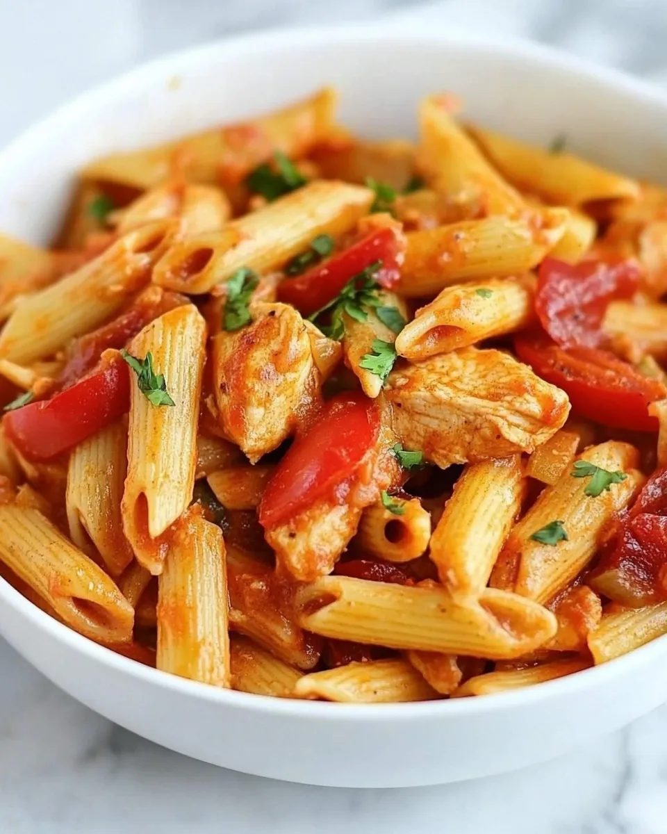 Quick Fajita Chicken and Enchilada Pasta recipe photo