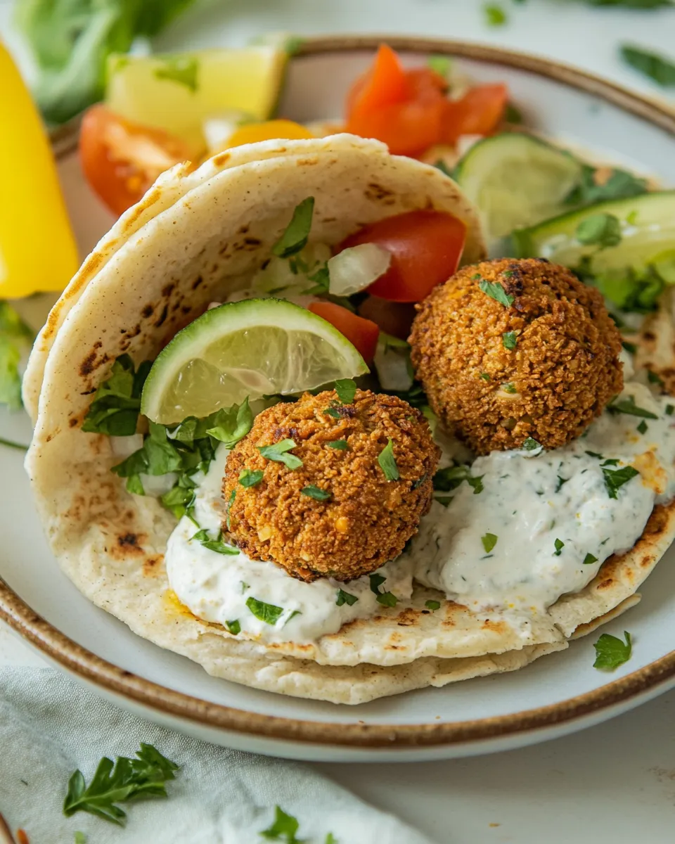 Delicious Falafel Gyro shot