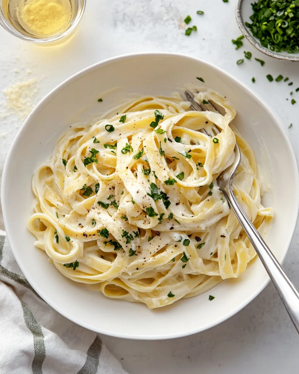 Easy Fettuccine Alfredo recipe photo