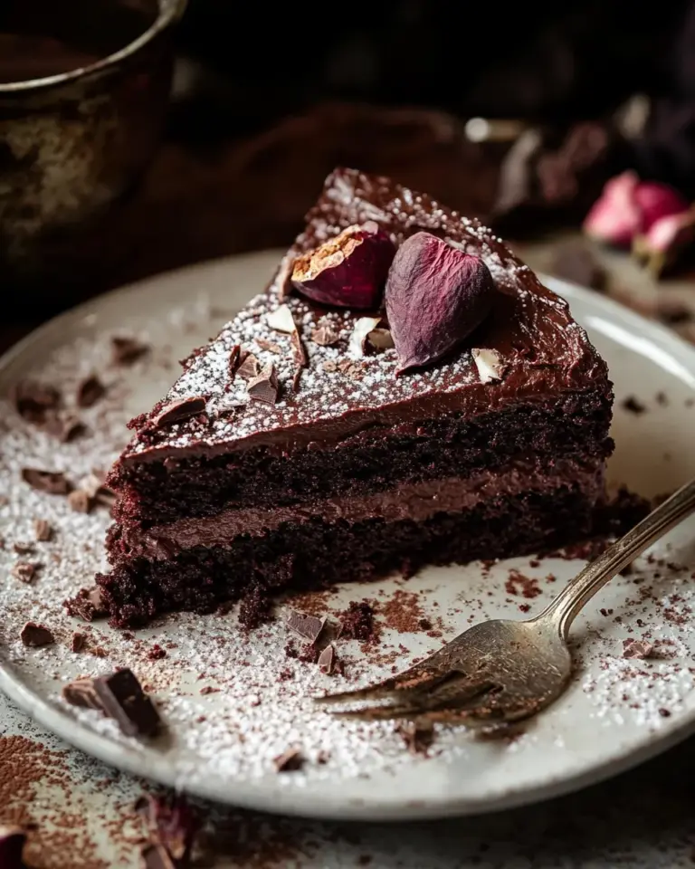 Tasty Flourless Chocolate Espresso Cake. food shot