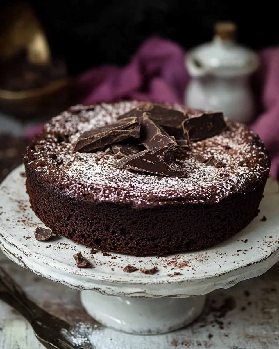 Sweet Flourless Chocolate Espresso Cake. picture