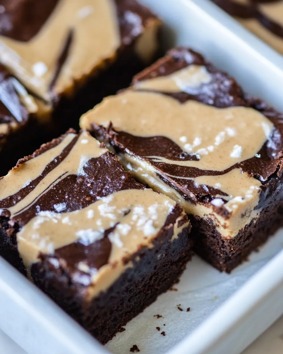 Easy Flourless Tahini Banana Brownies recipe photo