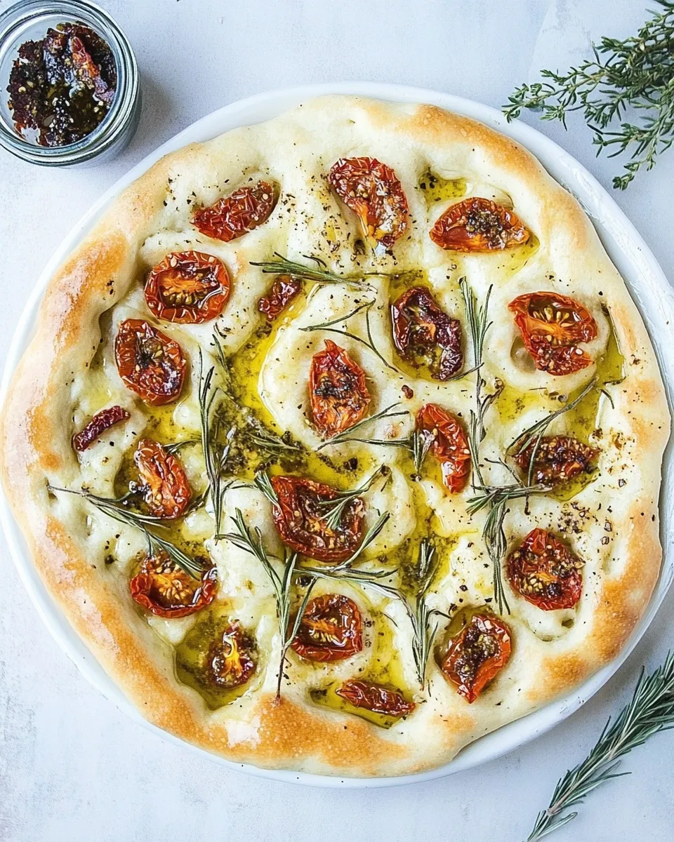 Delicious Focaccia With Sun-Dried Tomatoes image